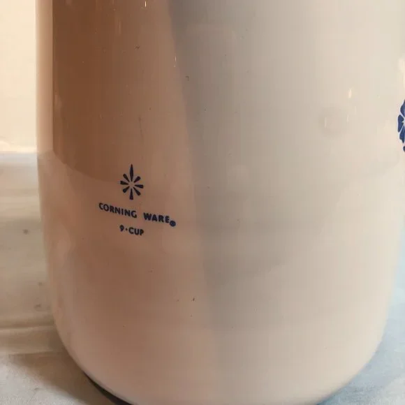 VINTAGE Corning Ware Stovetop Percolator Cup Complete W Basket